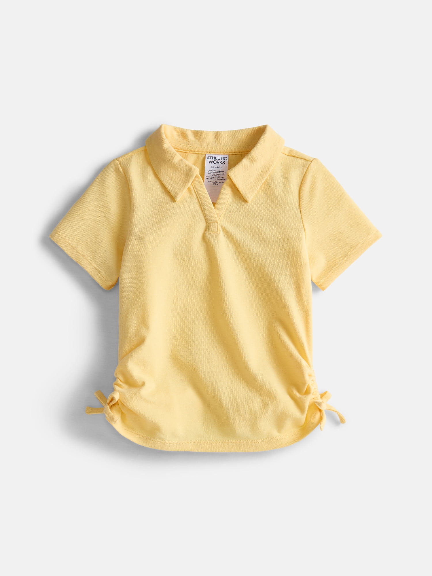 Athletic Works Girls Active Polo Pique Top, Sizes 4-18