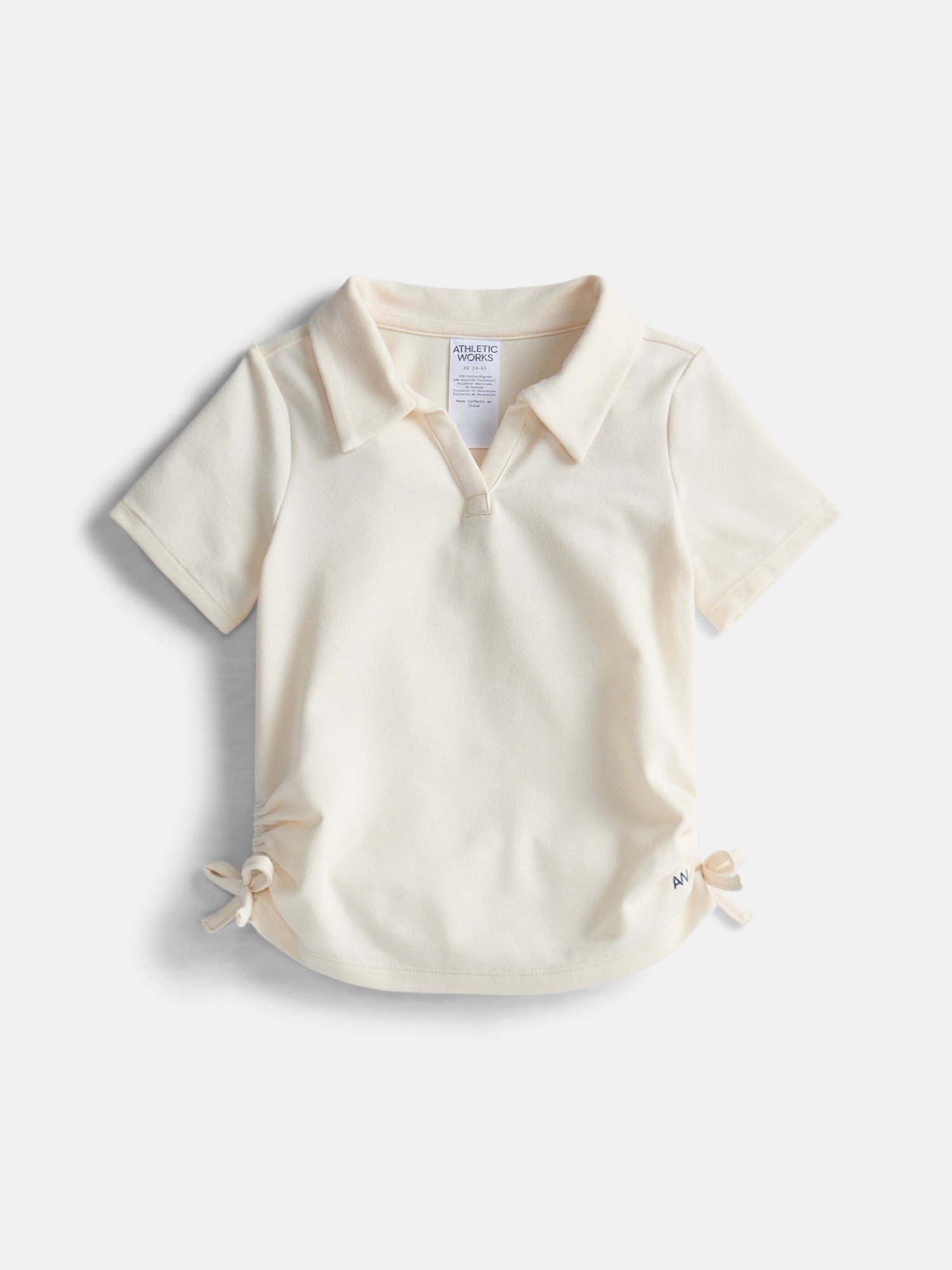 Athletic Works Girls Active Polo Pique Top, Sizes 4-18