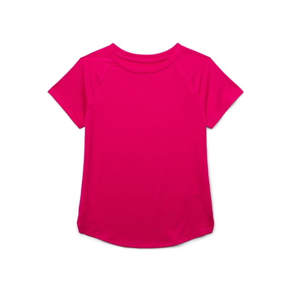 Athletic Works Girl's Active Short Sleeve T-Shirt, Sizes 4-18 & Plus