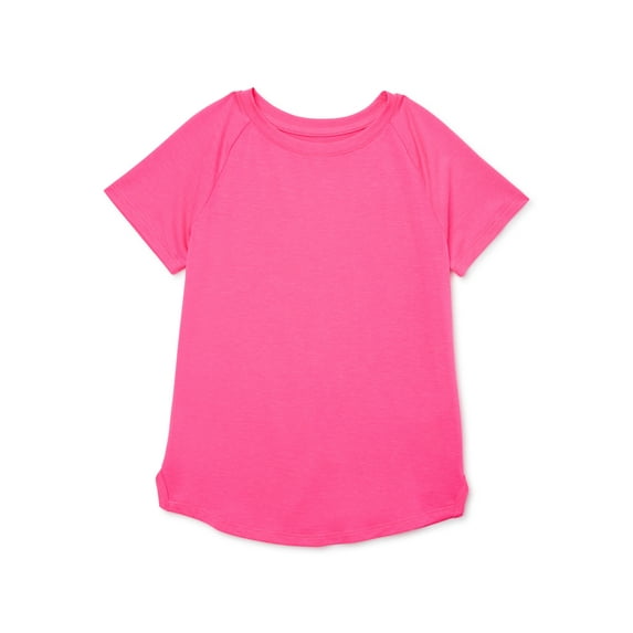 Athletic Works Girl's Active Short Sleeve T-Shirt, Sizes 4-18 & Plus