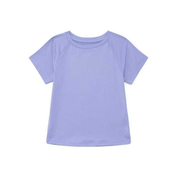 Athletic Works Girls Active Tee with Short Sleeves, Sizes 4-18 & Plus