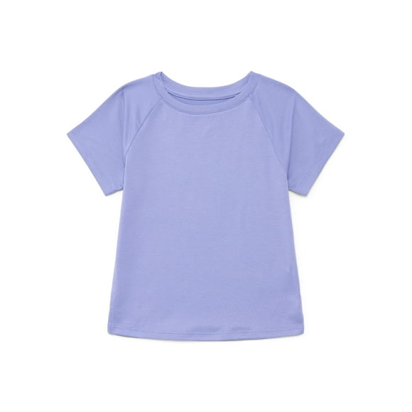 Athletic Works Girls Active Tee with Short Sleeves, Sizes 4-18 & Plus