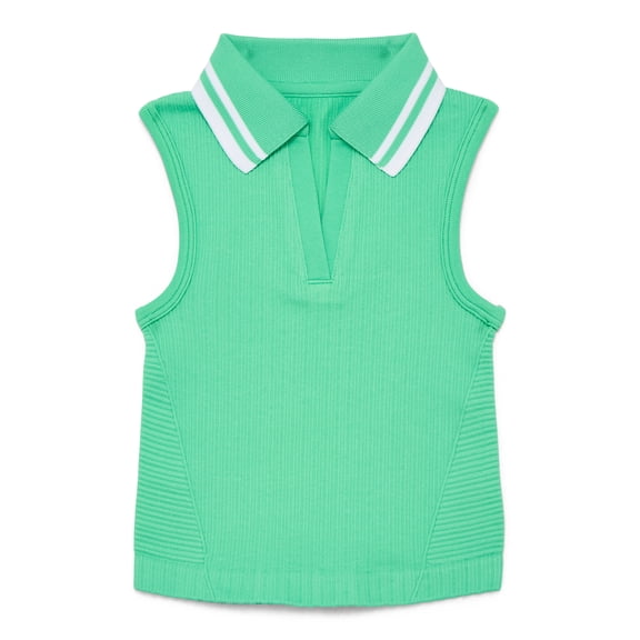 Athletic Works Girls Active Tennis Polo, Moisture Wicking, Sizes 4-18