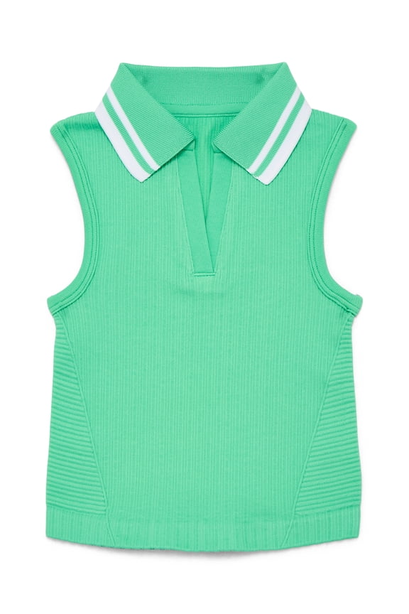 Girls Active Tennis Polo, Moisture Wicking, Sizes 4-18