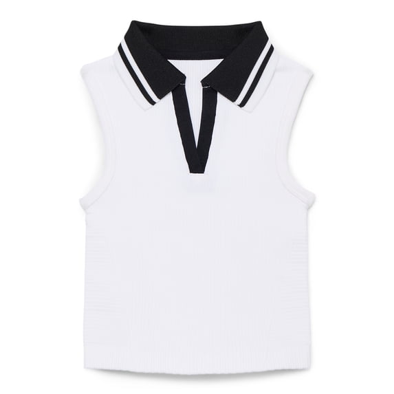 Athletic Works Girls Active Tennis Polo, Moisture Wicking, Sizes 4-18
