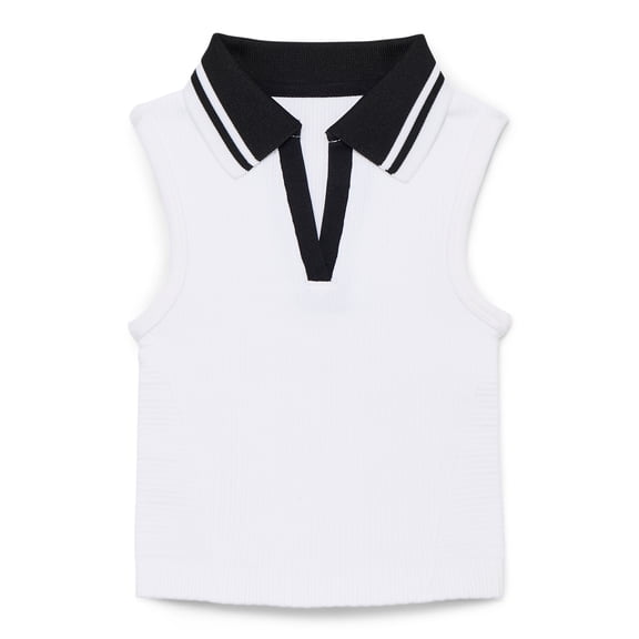 Athletic Works Girls Active Tennis Top, Sizes 4-18