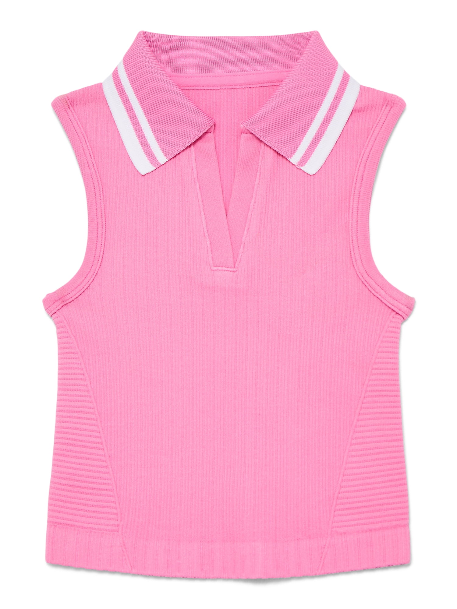 Athletic Works Girls Active Tennis Polo, Moisture Wicking, Sizes 4-18
