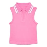 Athletic Works Girls Active Tennis Polo, Moisture Wicking, Sizes 4-18