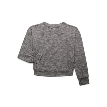 Athletic Works Girl's ButterCore Active Sweatshirt, Sizes 4-18 & Plus