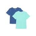 thumbnail image 1 of Athletic Works Girl's Buttercore T-Shirt, 2-Pack, Sizes 4-18, 1 of 3