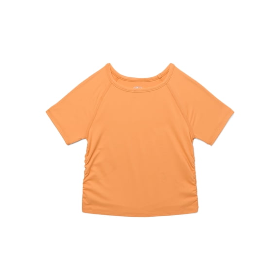 Athletic Works Girl's Cinched Tee with Short Sleeves, Sizes 4-18 & Plus