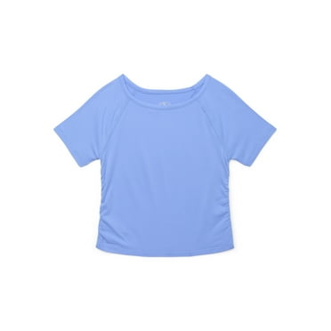 Athletic Works Girl's Cinched Tee with Short Sleeves, Sizes 4-18 & Plus