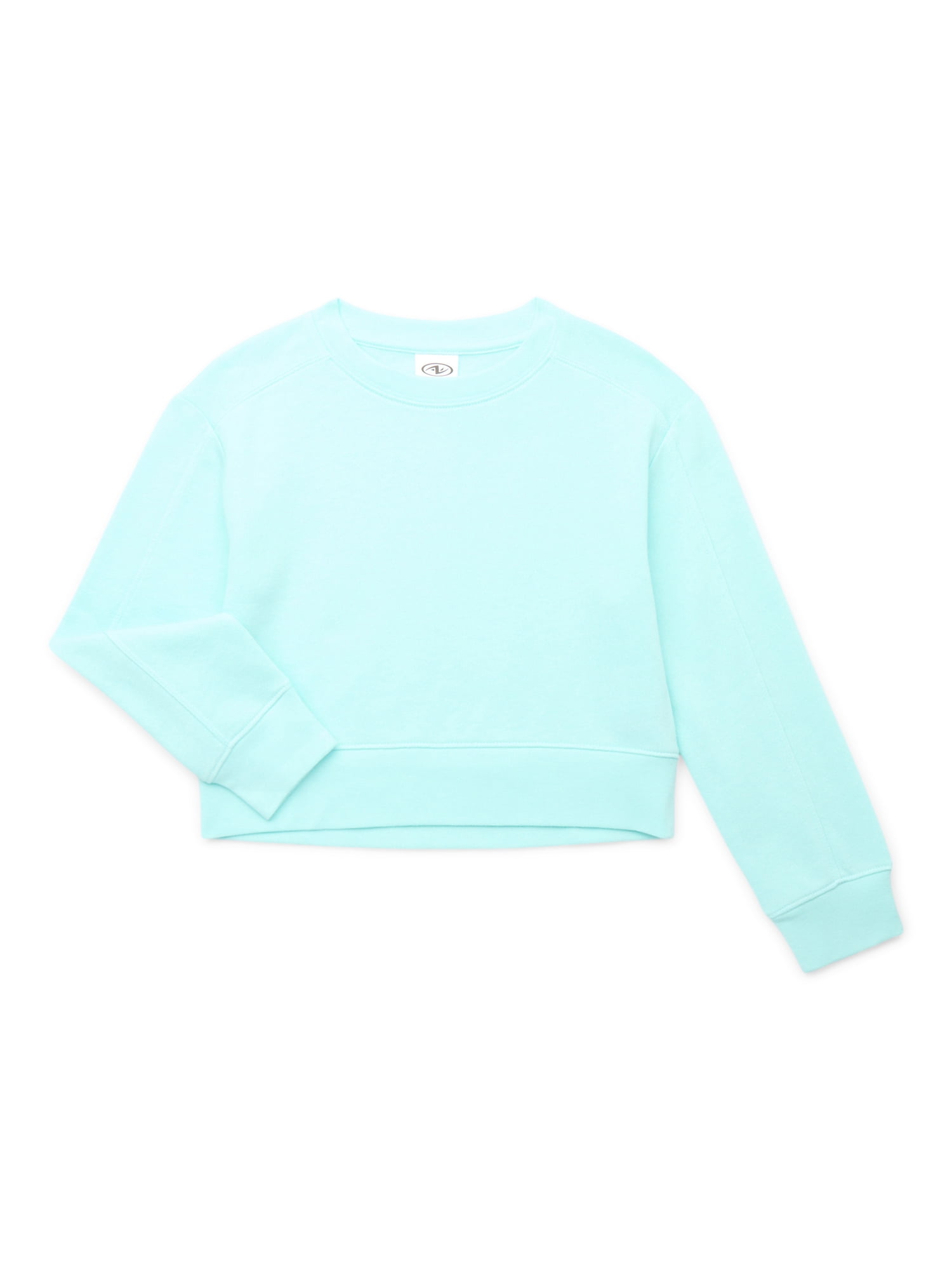 Athletic Works Girl's Active Core Fleece Crewneck Sweatshirt, Sizes 4-18 & Plus