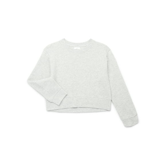 Athletic Works Little and Big Girls Fleece Sweatshirt, Sizes 4-18 & Plus