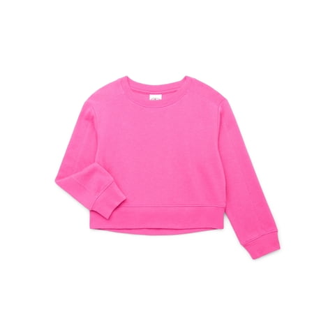 Girl's Fleece Crewneck Sweatshirt, Sizes 4-18 & Plus