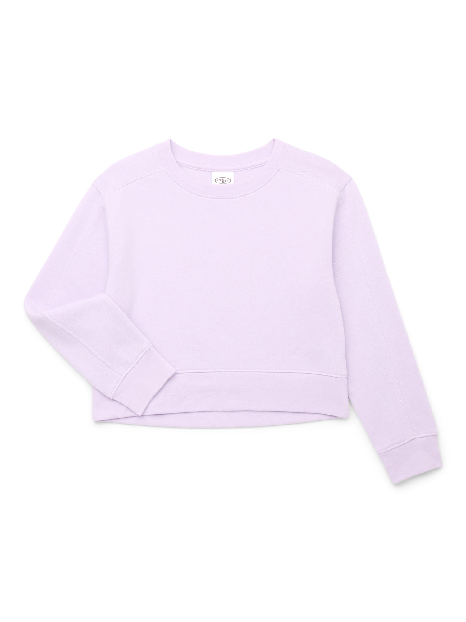 Athletic Works Girl's Active Core Fleece Crewneck Sweatshirt, Sizes 4-18 & Plus