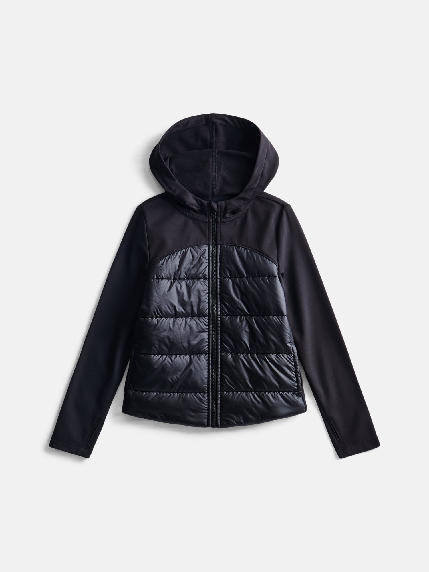 Athletic Works Girls Hybrid Quilted Jacket, Sizes 4-18