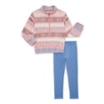 thumbnail image 1 of Athletic Works Girl's Microfleece Pullover & Cozy Legging 2-Piece Active Set, Sizes 4-18 & Plus, 1 of 3