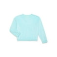 thumbnail image 1 of Athletic Works Girl's Plush Velour Sweatshirt, Sizes 4-18, 1 of 3