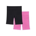 thumbnail image 1 of Athletic Works Girl's Ribbed Biker Short, 2-Pack, Sizes 4-18, 1 of 3