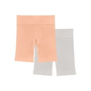 Girl's Ribbed Biker Short, 2-Pack, Sizes 4-18