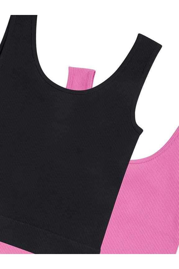 Girl's Ribbed Tank, 2-Pack, Sizes 4-18