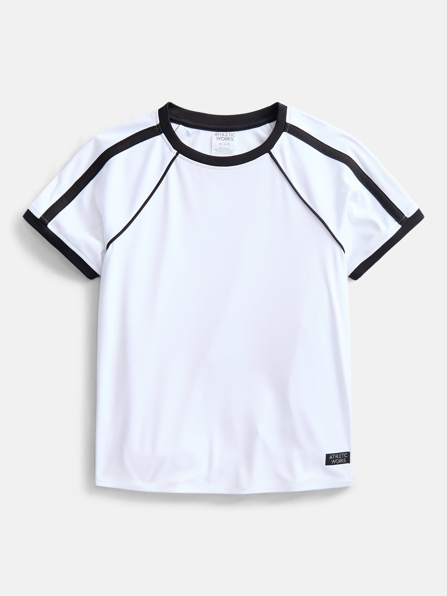 Athletic Works Girls Active Soccer Tee with Short Sleeves, Sizes 4-18