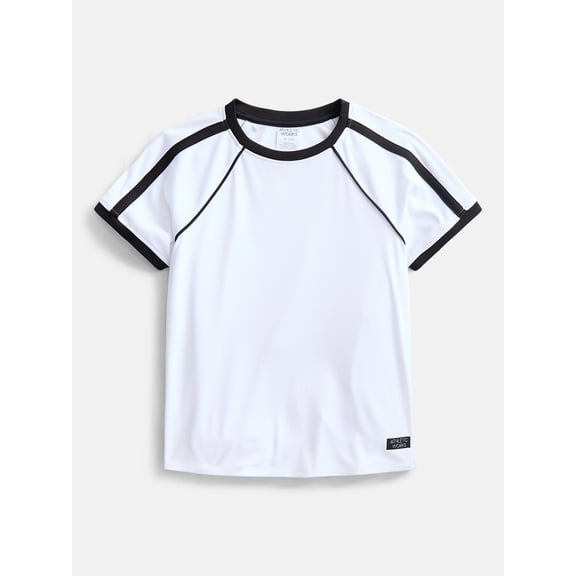 Athletic Works Girls Active Soccer Tee with Short Sleeves, Sizes 4-18
