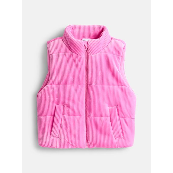 Athletic Works Girl's Velour Corded Vest, Sizes 4-18