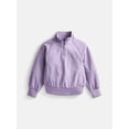 thumbnail image 1 of Athletic Works Girls Active Athleisure Quarter Zip Top, Sizes 4-18, 1 of 3