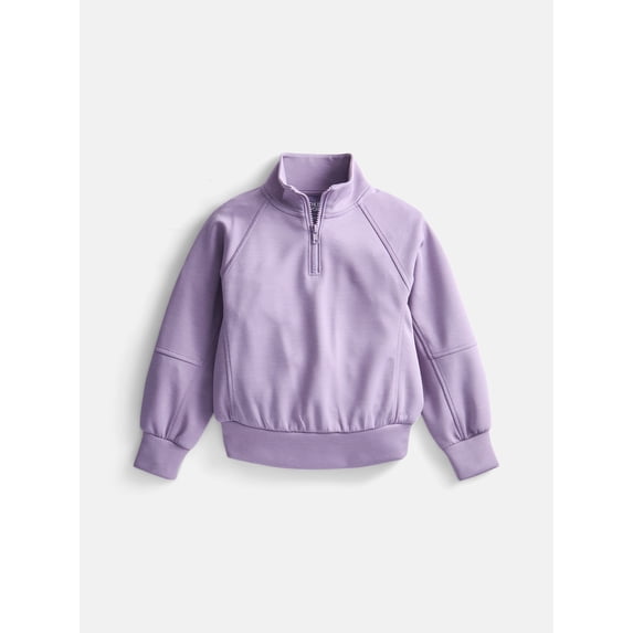 Athletic Works Girls Active Athleisure Quarter Zip Top, Sizes 4-18