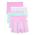 thumbnail image 1 of Athletic Works Girls Active Boyshort Underwear, 5-Pack, Sizes S-XL, 1 of 5
