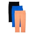 Athletic Works Girls Active Capri Legging, 3Pack, Sizes 418 & Plus