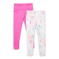 thumbnail image 1 of Athletic Works Girls Active Core Leggings with UPF 30, 2-Pack, Sizes 4-18 & Plus, 1 of 3
