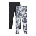 thumbnail image 1 of Athletic Works Girls Active Core Leggings with UPF 30, 2-Pack, Sizes 4-18 & Plus, 1 of 3