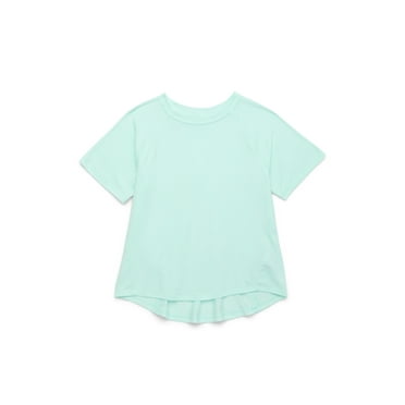 Athletic Works Girls' Active Tee with Short Sleeves, Sizes 4-18 & Plus