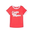 thumbnail image 1 of Athletic Works Girls Active Graphic Tee with Short Sleeves, Sizes 4-18 Plus, 1 of 3