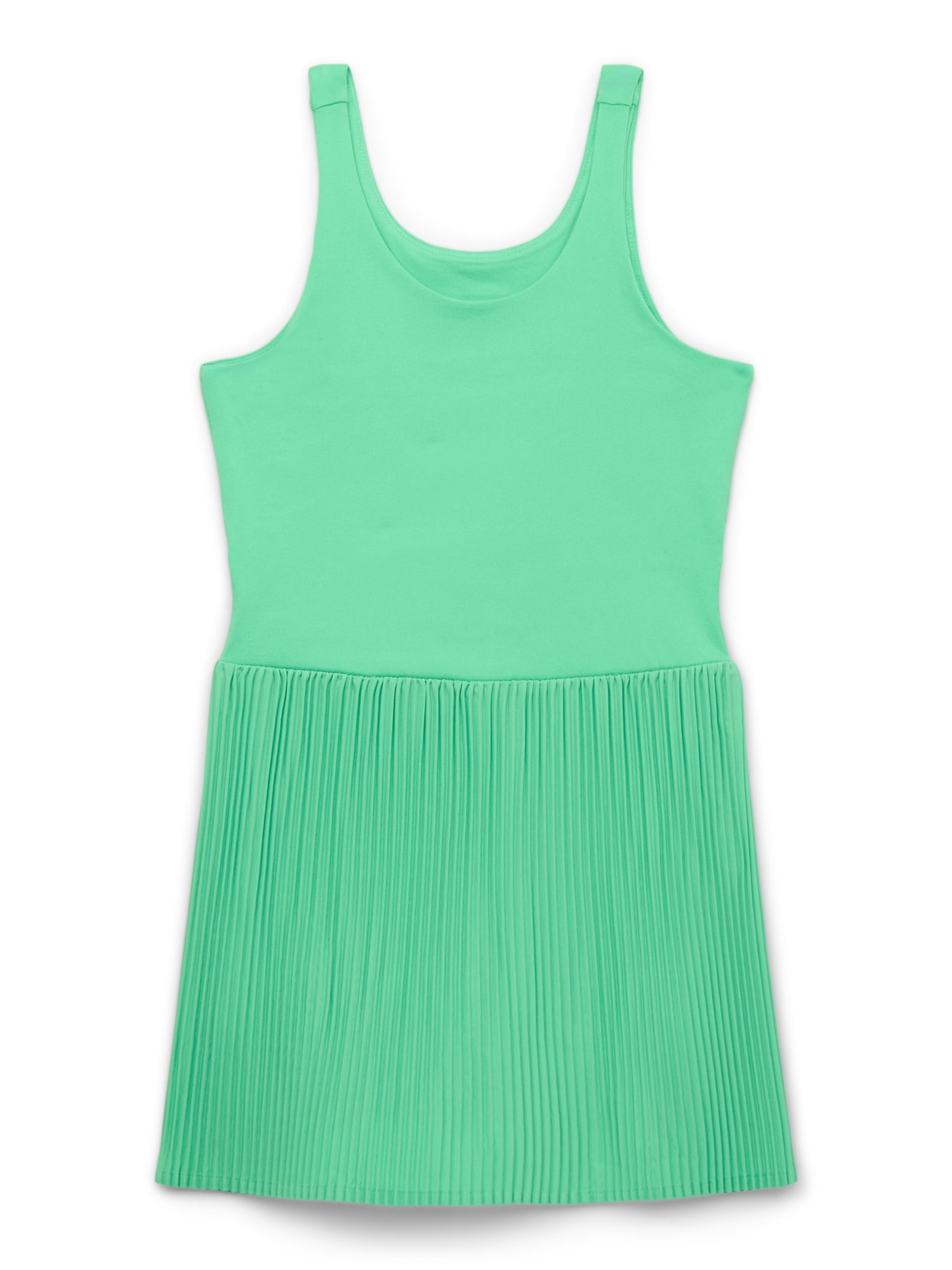 Athletic Works Girls Active Pleat Dress with Built-In Shorts, Sizes 4-18