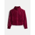 thumbnail image 1 of Athletic Works Girls Active Velour Track Jacket, Sizes 4-18, 1 of 3