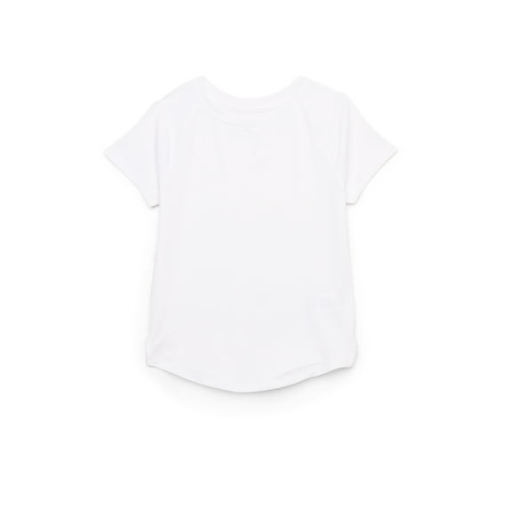 Athletic Works Girls Active Tee with Short Sleeves, Sizes 4-18 & Plus