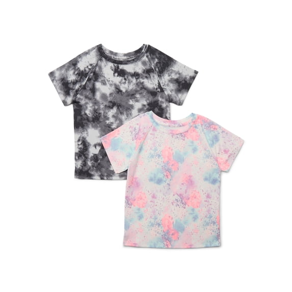 Athletic Works Girls Active Tee with Short Sleeves, 2-Pack, Sizes 4-18 ...