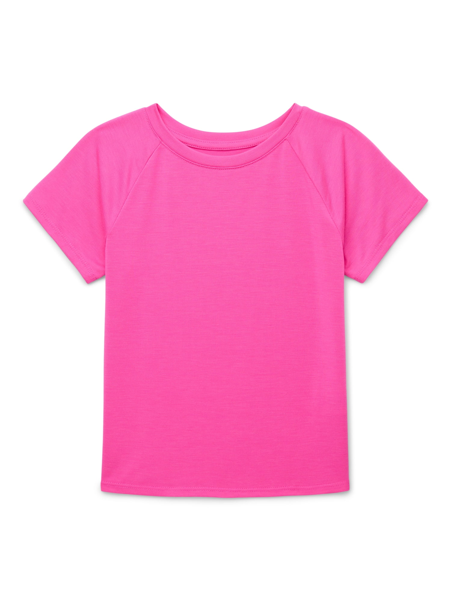 Athletic Works Girls Active Tee with Short Sleeves, Sizes 4-18 & Plus