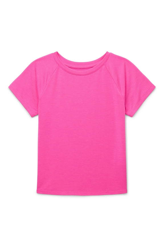 Girls Active Tee with Short Sleeves, Sizes 4-18 & Plus