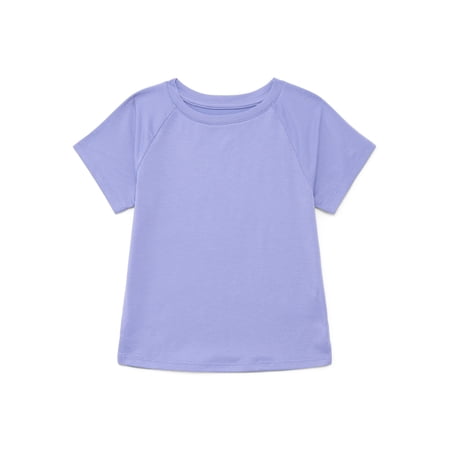 Athletic Works Girls Active Tee with Short Sleeves, Sizes 4-18 & Plus