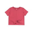 thumbnail image 1 of Athletic Works Girls Active Twist Front T-Shirt, Sizes 4-16 Plus, 1 of 4