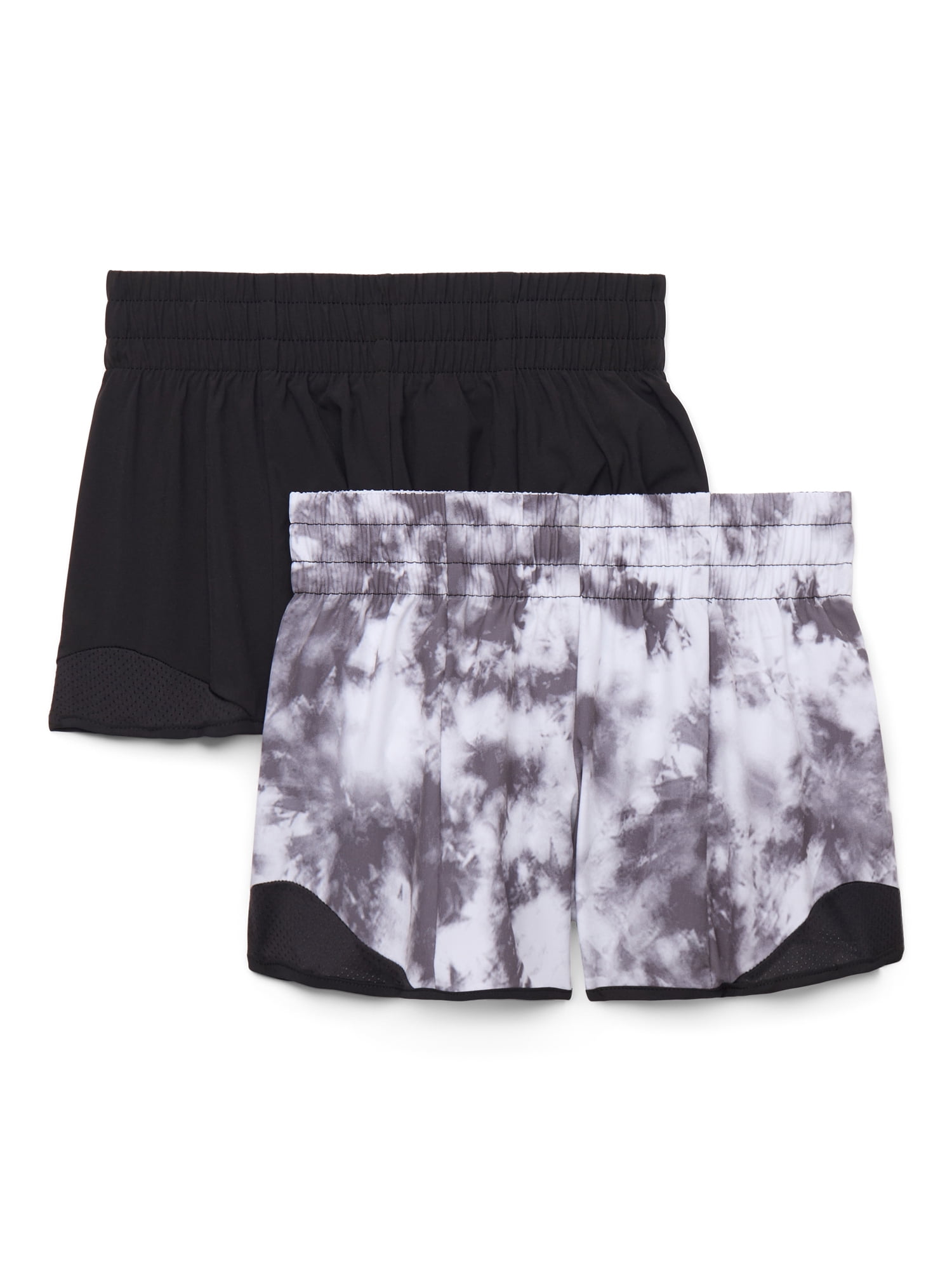 Athletic Works Girls Athletic Run Shorts, 2-Pack, Sizes 4-18 & Plus
