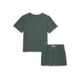 thumbnail image 1 of Athletic Works Girls Butter Tee and Shorts Set, 2-Piece, Sizes XS-2XL, 1 of 3