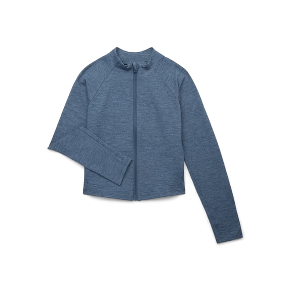Athletic Works Girls ButterCore Full Zip Jacket, Sizes 4-18