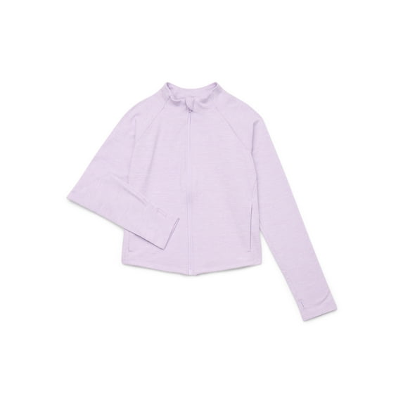 Athletic Works Girls ButterCore Full Zip Jacket, Sizes 4-18