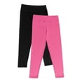 thumbnail image 1 of Athletic Works Girl's Active Leggings, 2-Pack, Sizes 4-18 & Plus, 1 of 1